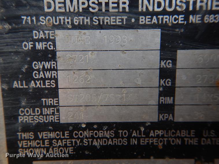 image for item DC0472 1998 Alley Cat recycle trailer