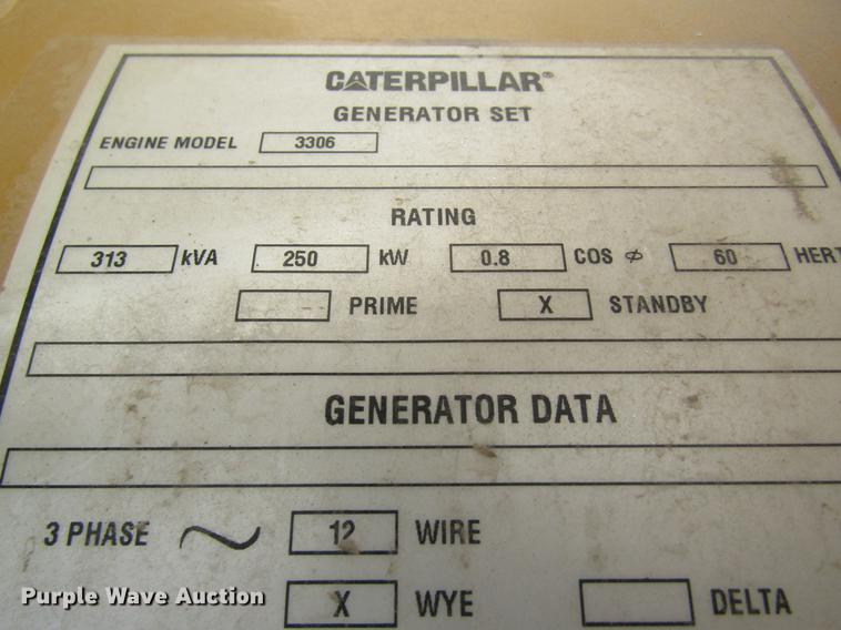 image for item DC4286 1996 Caterpillar SR4 generator
