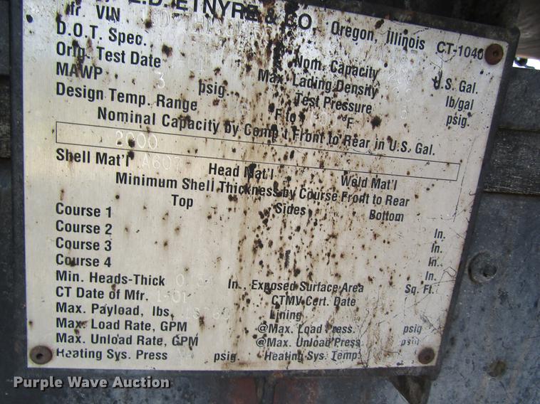 image for item DC4294 2001 GMC C8500 oil distributor truck