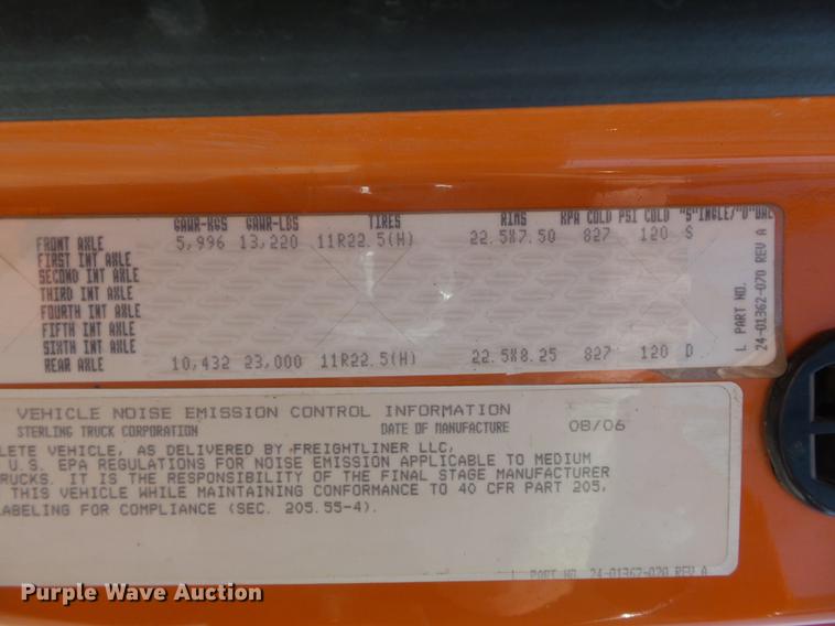 image for item DC7345 2007 Sterling Acterra truck cab and chassis