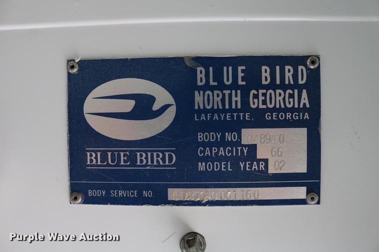 image for item DC7651 2002 Blue Bird school bus