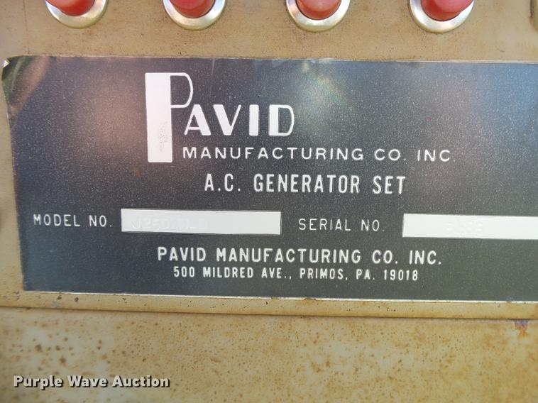 image for item DE3624 Pavid G2583 generator
