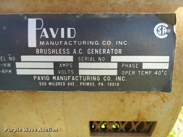 image for item DE3624 Pavid G2583 generator