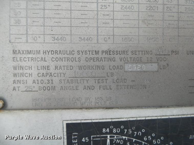 image for item DE3626 1997 Ford F700 digger derrick truck