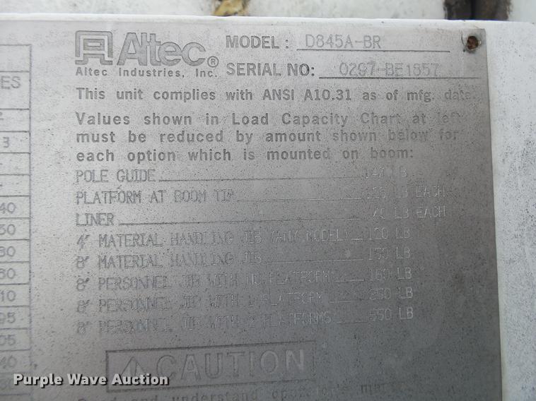 image for item DE3626 1997 Ford F700 digger derrick truck