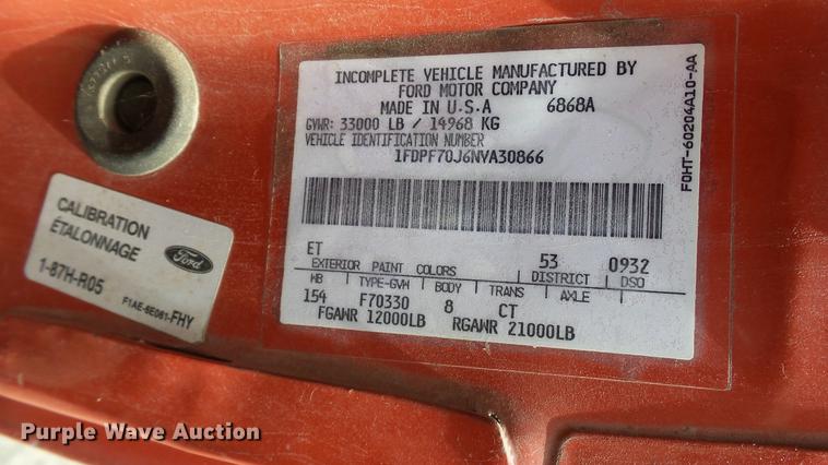 image for item DP9541 1992 Ford F700 dump truck