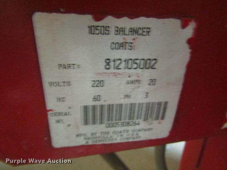 image for item EP9750 Coats 1050 direct drive tire balancer