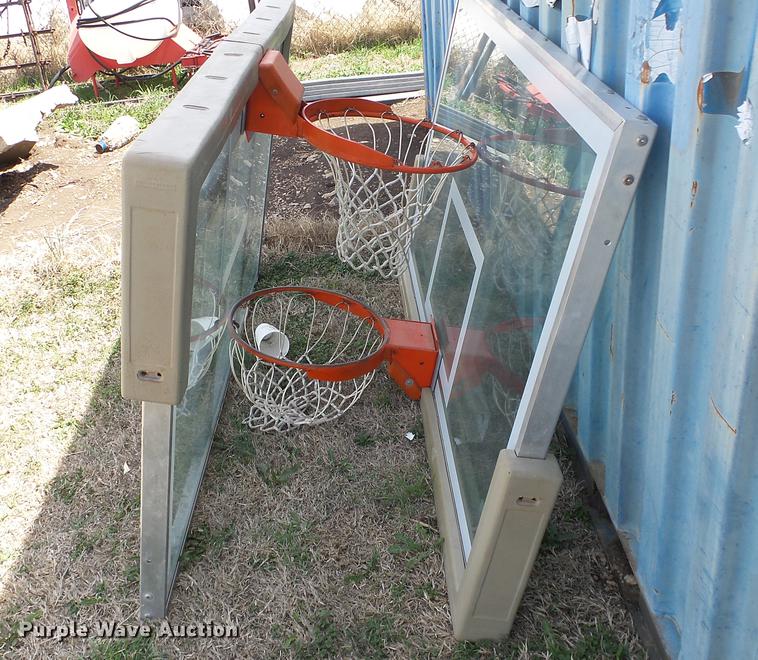 image for item EX9128 (2) glass basketball goals