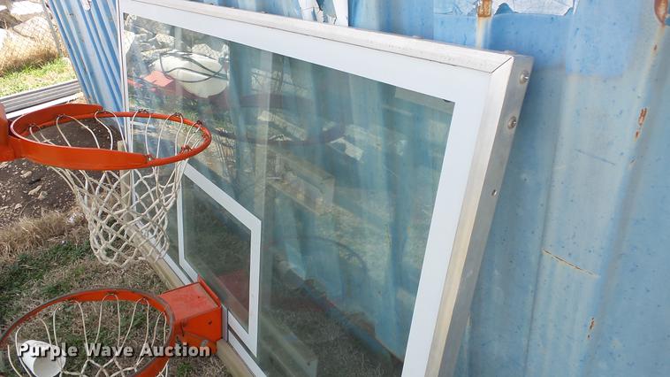 image for item EX9128 (2) glass basketball goals