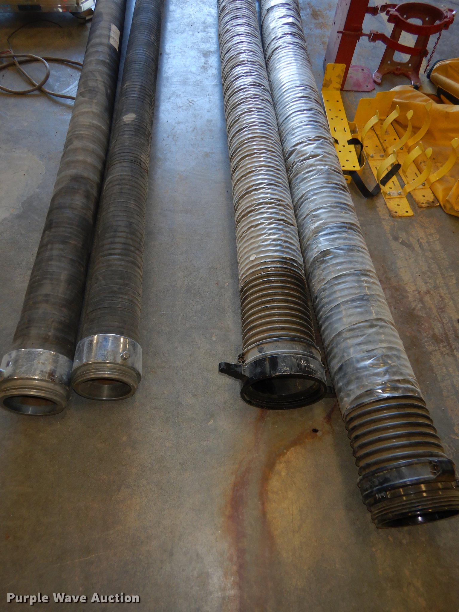 (4) hard suction hoses in Highland, KS Item EQ9800 sold Purple Wave
