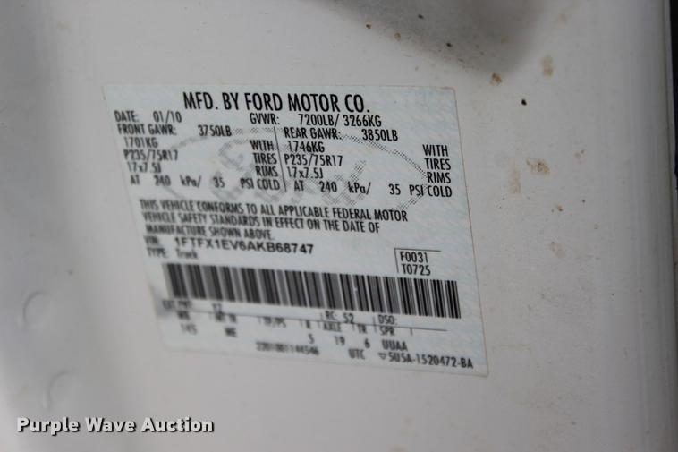 image for item BE9363 2010 Ford F150 XLT SuperCab pickup truck