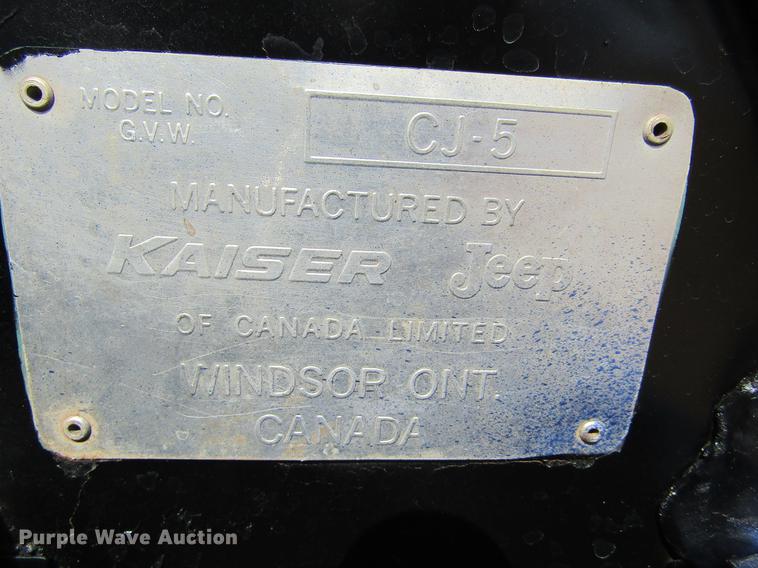 image for item BU9687 1970 Kaiser Jeep CJ-5