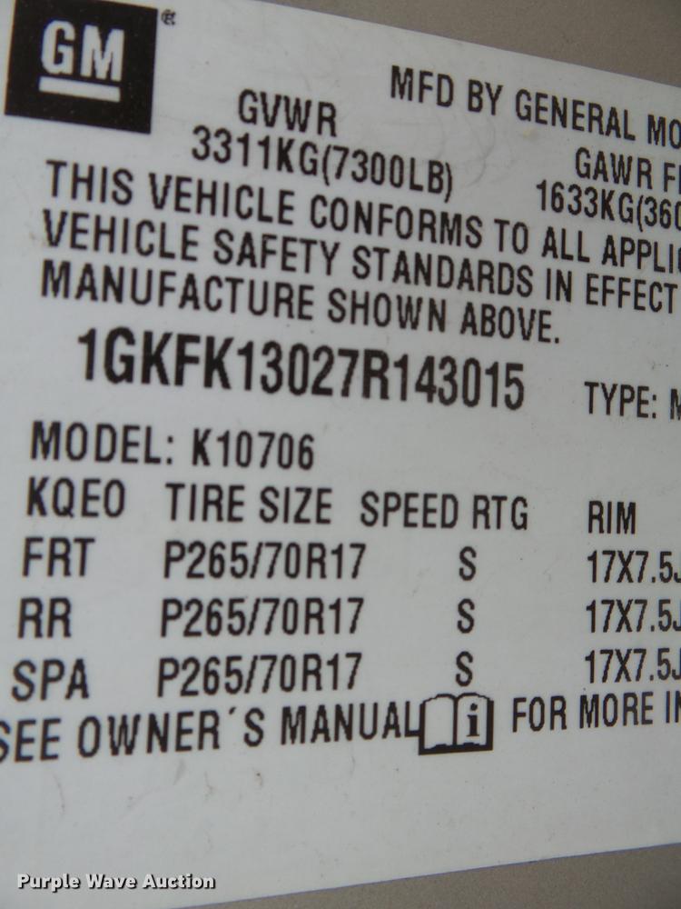 image for item DB7163 2007 GMC Yukon SUV