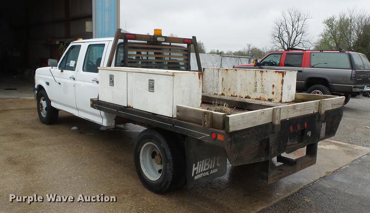 image for item DB7164 1994 Ford F350 Crew Cab flatbed truck