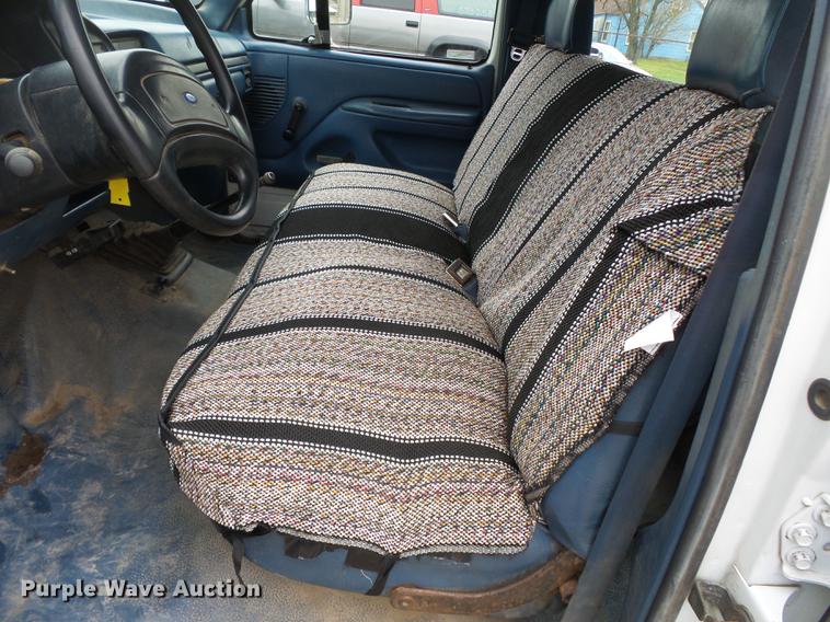 image for item DB7164 1994 Ford F350 Crew Cab flatbed truck