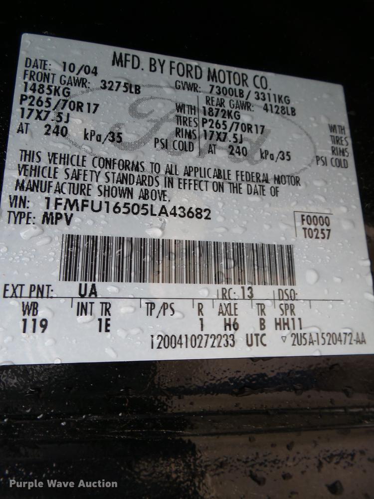 image for item DB7165 2005 Ford Expedition SUV