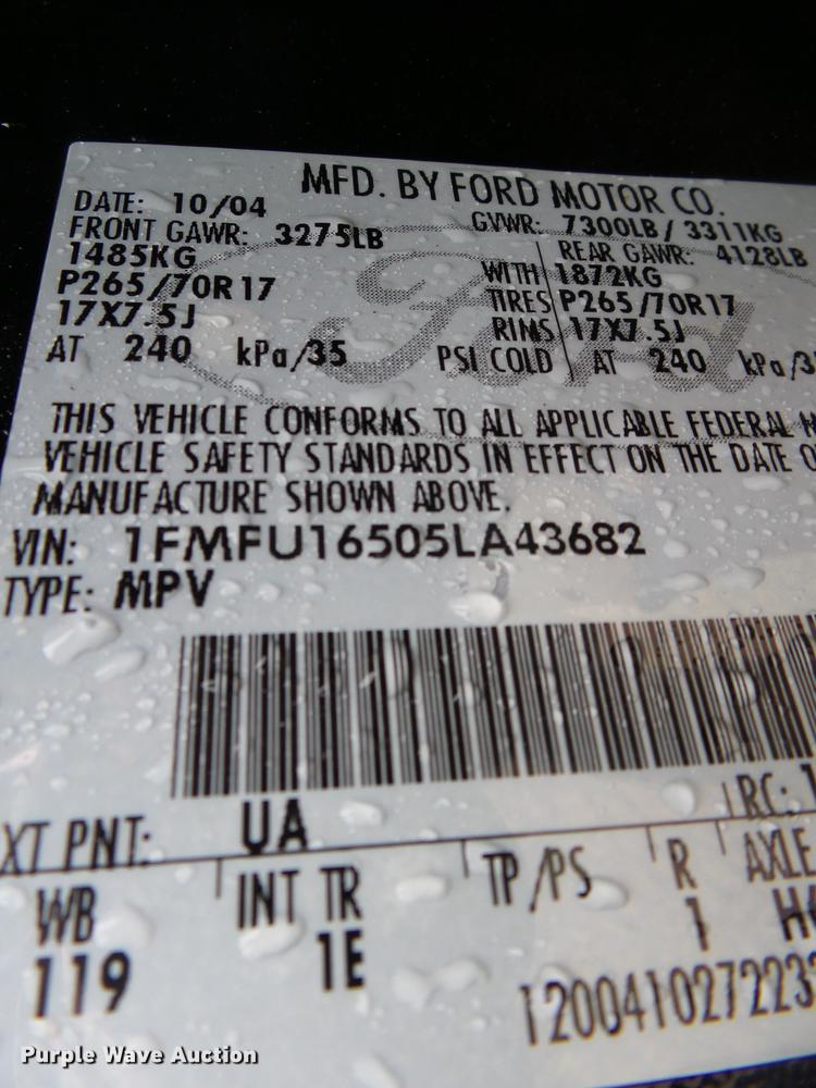 image for item DB7165 2005 Ford Expedition SUV