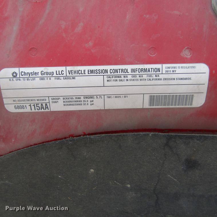 image for item DC0026 2011 Dodge Ram 1500 Quad Cab pickup truck