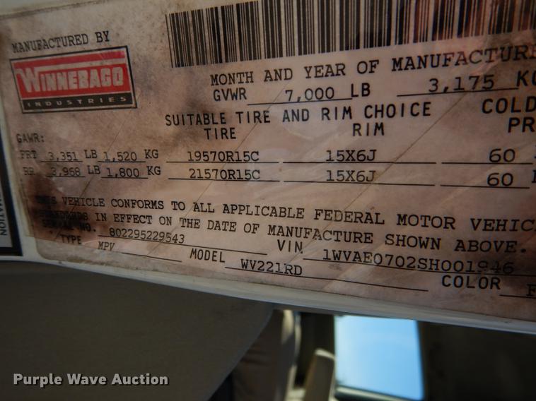 image for item DC0392 1995 Winnebago Rialta RV