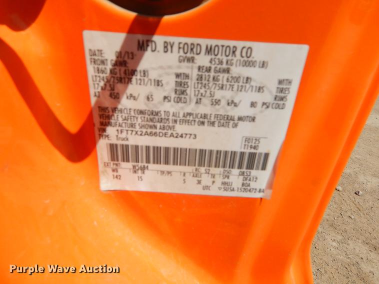 image for item DC2281 2013 Ford F250 Super Duty XL SuperCab pickup truck