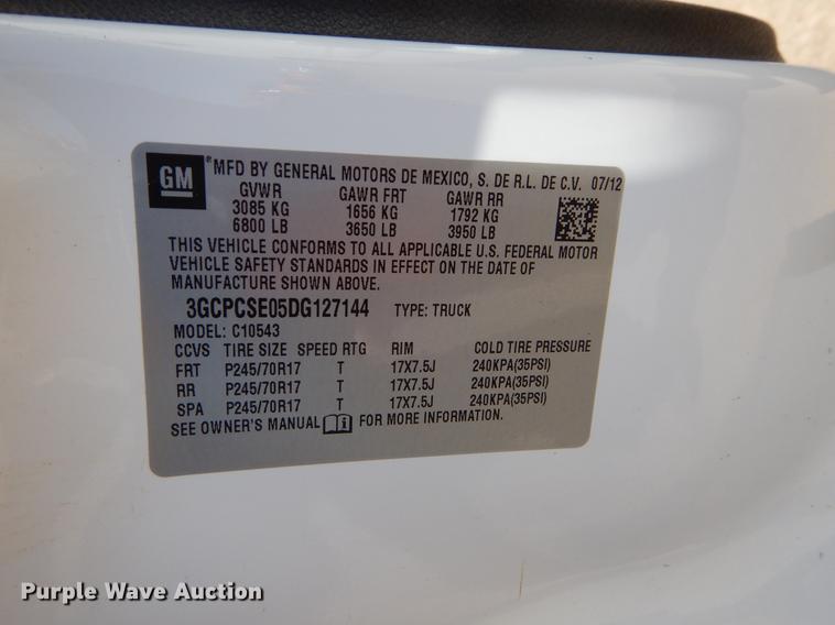 image for item DC2283 2013 Chevrolet Silverado 1500 Crew Cab pickup truck