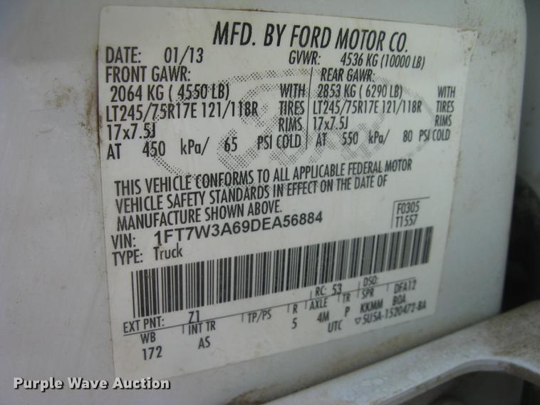 image for item DC2303 2013 Ford F350 Super Duty XL Crew Cab pickup truck