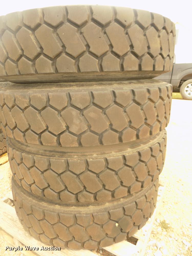 image for item DO9009 (8) Bridgestone R195 11R22.5 tires and wheels