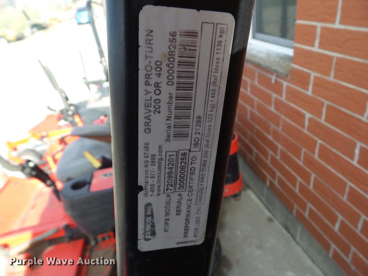 image for item DZ9308 2012 Gravely Pro Turn 460 ZTR lawn mower