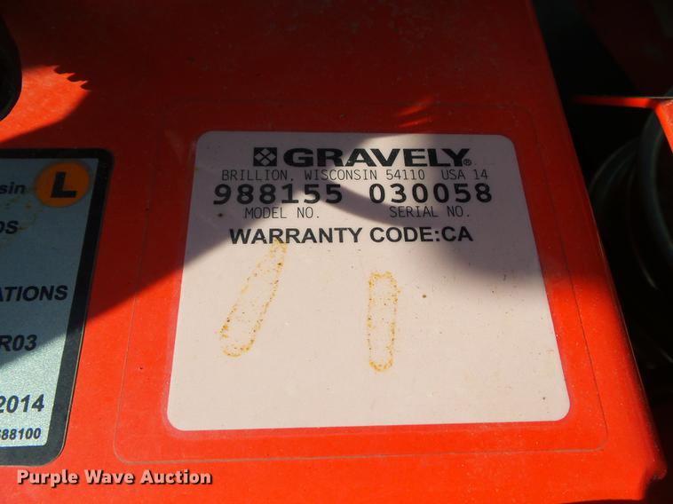 image for item DZ9313 2014 Gravely Pro Walk 52H commercial lawn mower