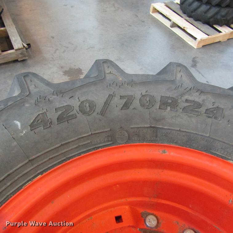  2 Goodyear Optitrac Radial 420 70R24 Tires And Wheels In Grapevine