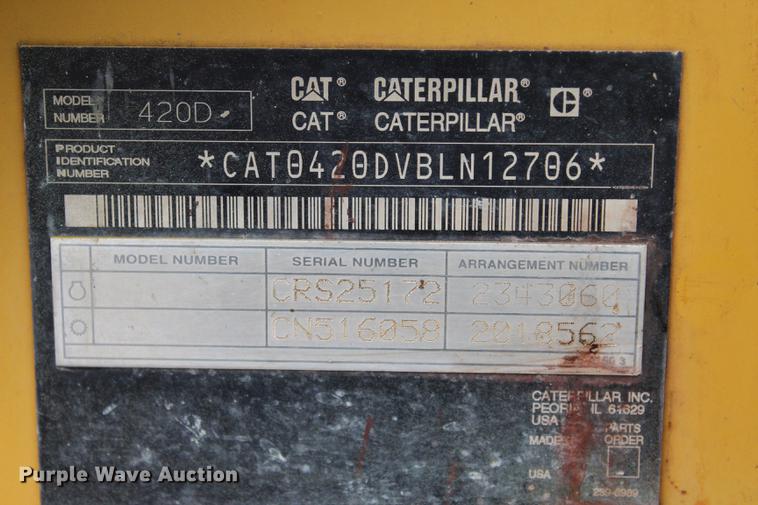image for item BE9356 2005 Caterpillar 420D backhoe