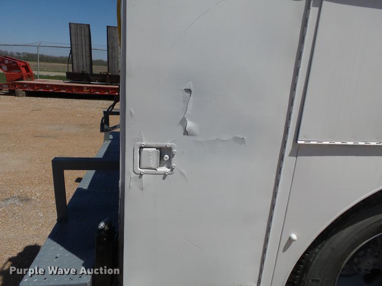 image for item DB7150 1995 Ford F800 utility bed truck with crane