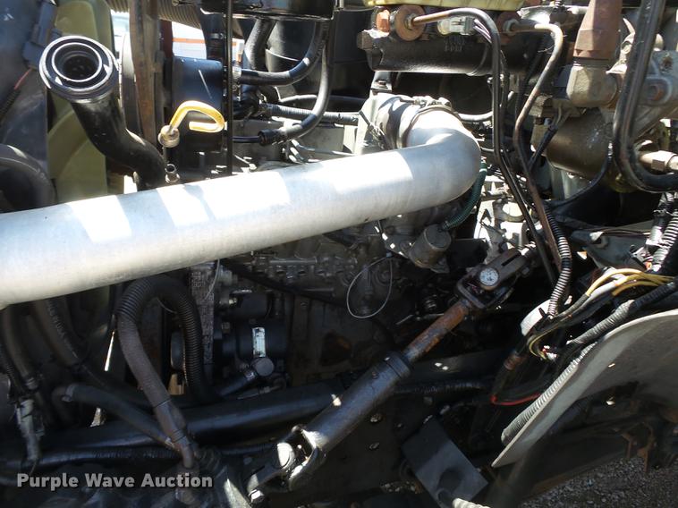 image for item DB7150 1995 Ford F800 utility bed truck with crane