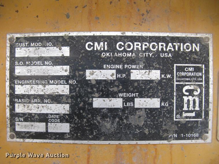 image for item DC2290 2002 CMI SF3002 paver