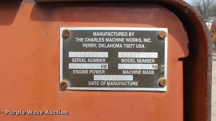 image for item DC3036 2000 Ditch Witch 8020 Turbo cable plow