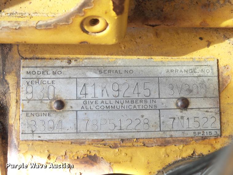 image for item DC7357 1979 Caterpillar 930 wheel loader