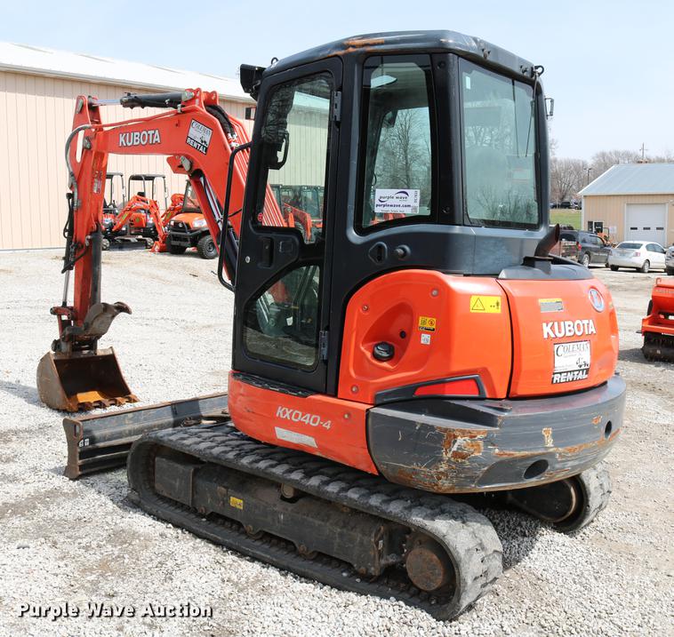 image for item DC7633 2013 Kubota KX040-4 mini excavator