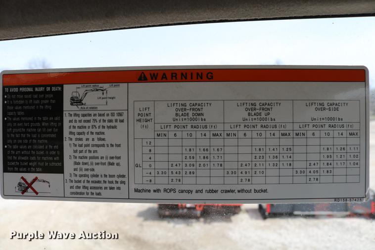 image for item DC7633 2013 Kubota KX040-4 mini excavator