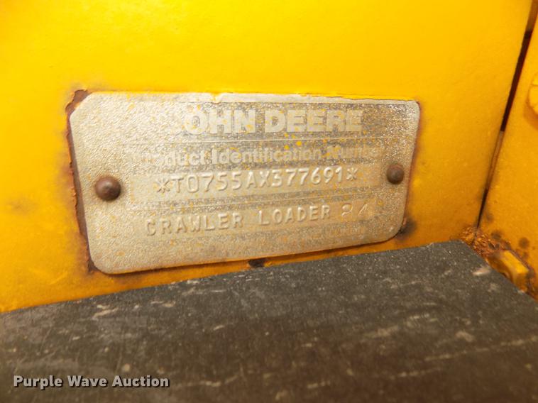 image for item DD2790 1984 John Deere 755A track loader