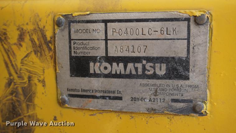 image for item DE3310 2000 Komatsu PC400LC-6LK excavator