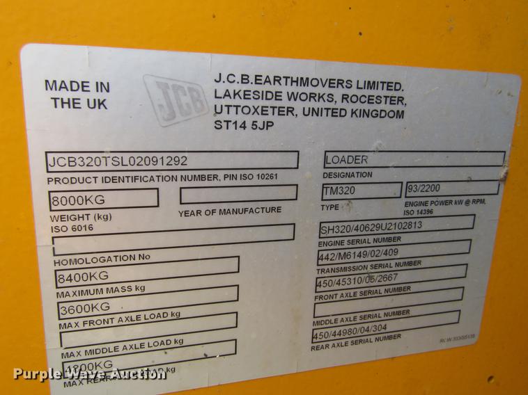 image for item DE6724 2013 JCB TM320 articulated telehandler