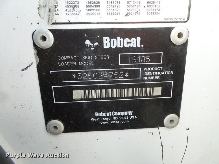 image for item DV9701 2005 Bobcat S185 skid steer