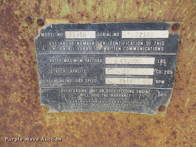 image for item DW9656 Terex TS-14 conventional scraper