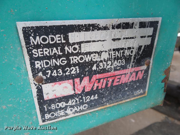 image for item DZ9229 1998 Whiteman HTH38KDTCSL trowel