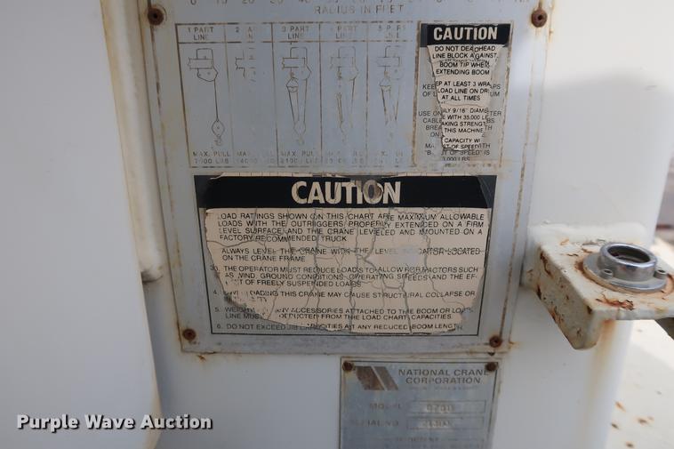 image for item EL9281 1991 International 4900 crane truck