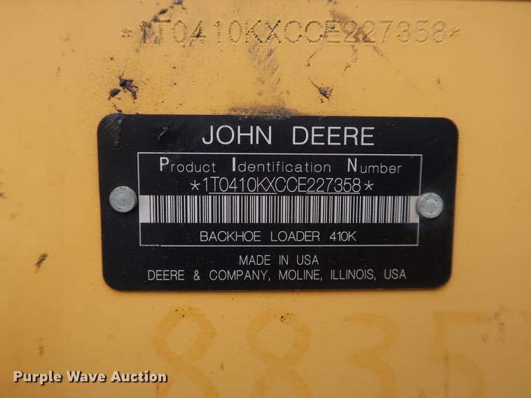 image for item EP9311 2012 John Deere 410K backhoe
