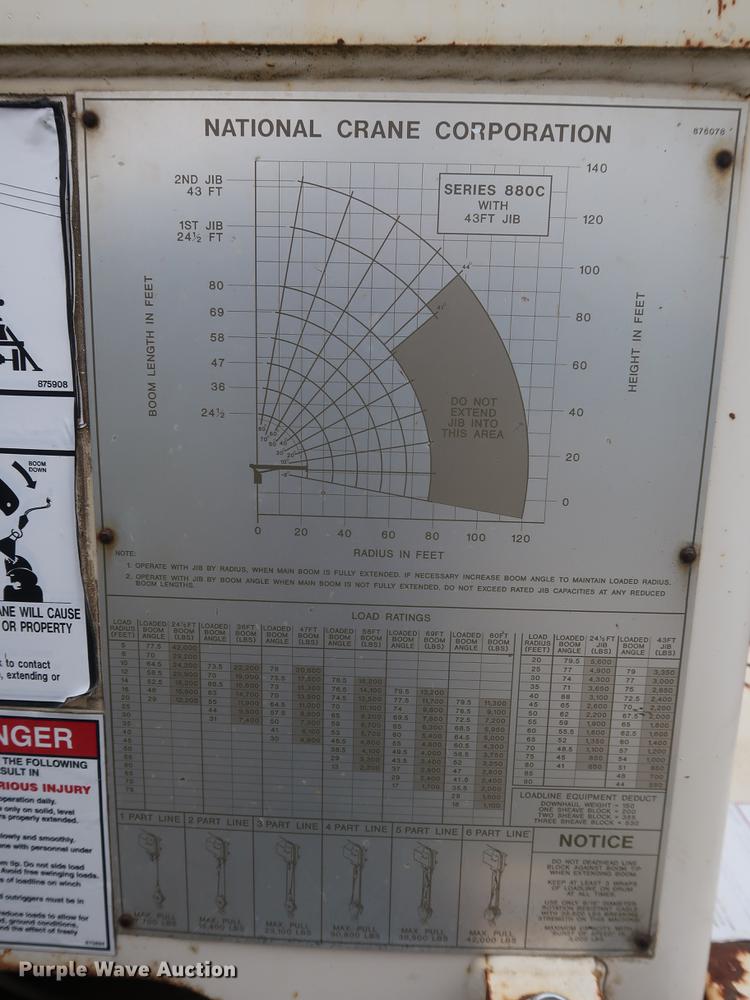 image for item EP9314 1994 Ford L8000 crane truck