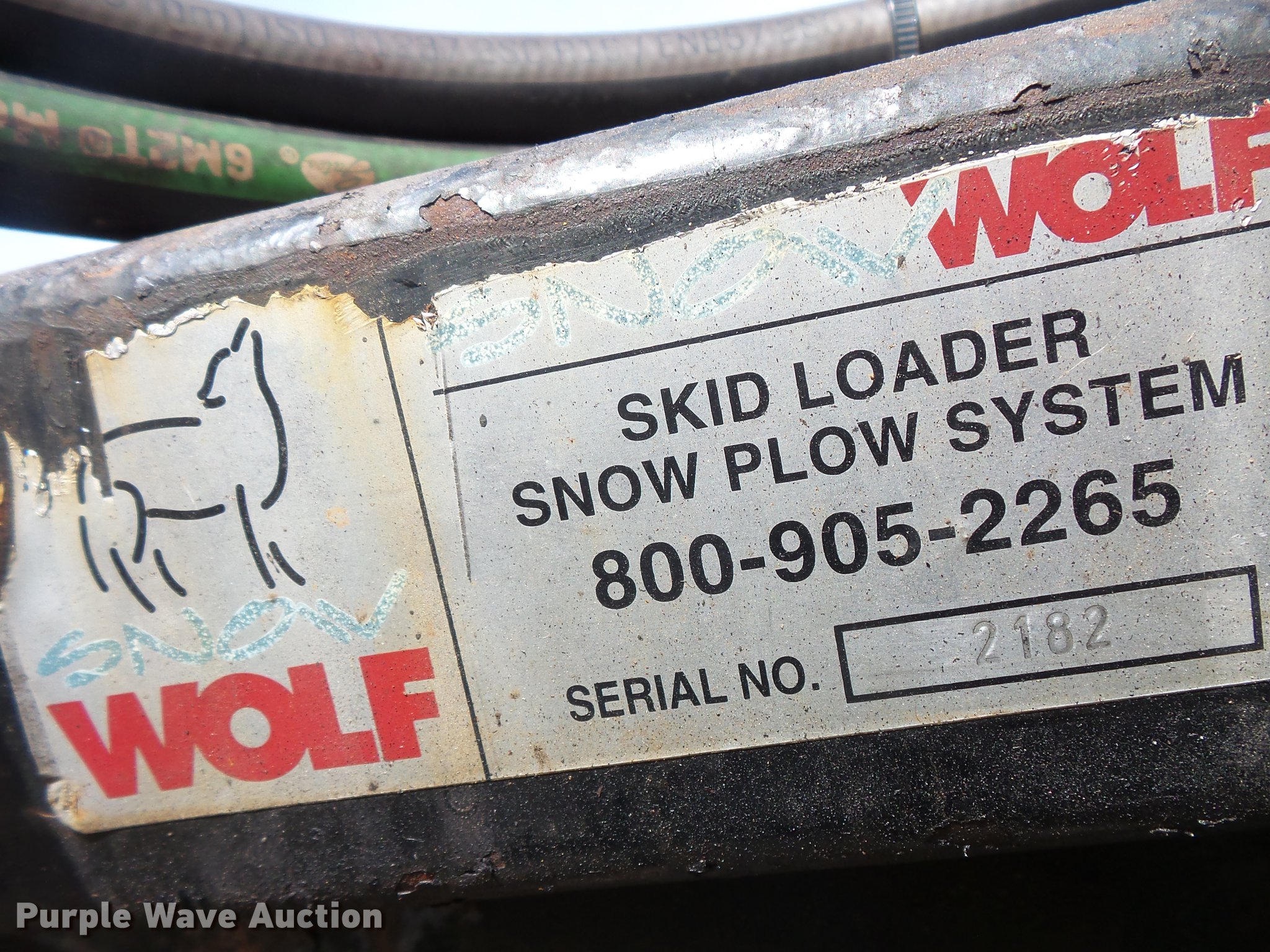 Wolf 96"W skid steer snow plow in Burnsville, MN Item DV9693 sold