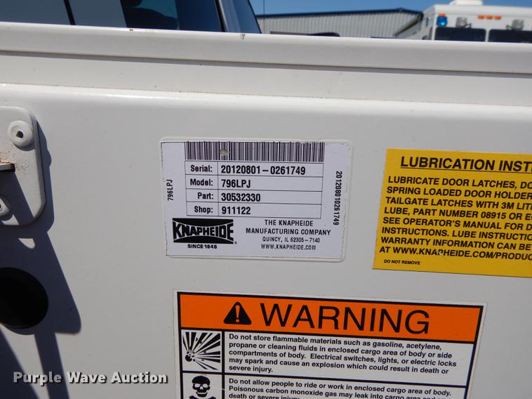 image for item DC0466 2012 Ford F250 Super Duty Crew Cab utility bed pickup truck