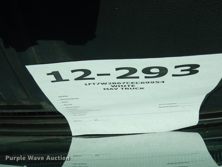 image for item DC0466 2012 Ford F250 Super Duty Crew Cab utility bed pickup truck